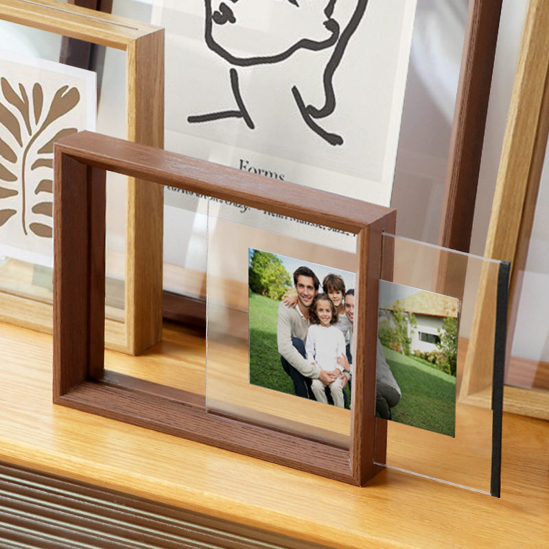 Double-sided transparent photo frame a4 mounted display embossed specimen frame A3 photo acrylic wall frame