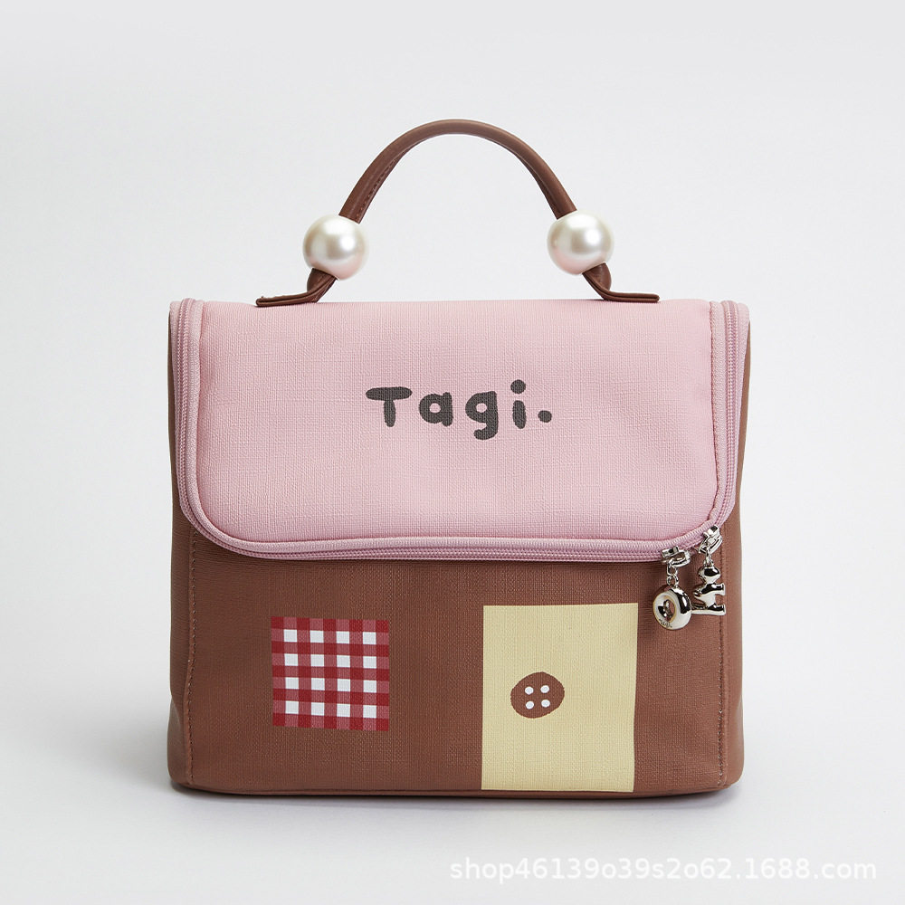 Tagi Cosmetic Bag Smart Little House Waterproof Cute Portable Handbag Wash Bag Large Capacity Storage Bag Women's Bag