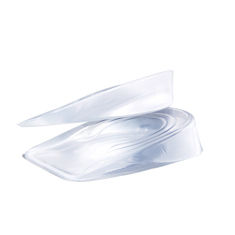 Factory Direct Supply Silicone Elastic Heel Pad Heightening Insole Massage Non-Slip Silicone Unisex Inner Heightening Insole
