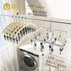 Stainless Steel Hosiery Rack Arc Multifunctional Drying Rack Dip Plastic Clip Multi-head Windproof Hosiery Hanger Non-slip Inner Clothes Clip