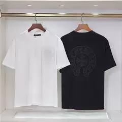 Cross-Border 2025 Summer New Style 270g Fine Cotton Double Yarn Colorful Logo Print Casual Loose-Fitting Unisex T-Shirt