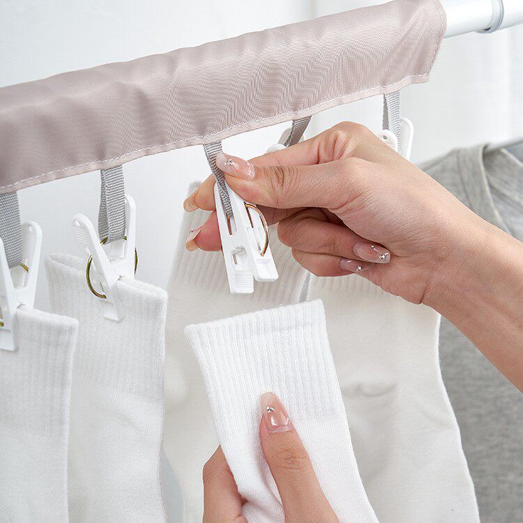 Japan JSK travel fabric hanging clip portable drying rack travel bathroom drying underwear socks clip