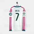 2627 real madrid home long sleeve custom no. 7 star + champions league armband