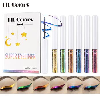 Fit Colors Optical Chameleon Eyeliner Set of 6 Light-Changing Colorful Stage Eyeliner Cross-Border