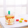 Creative party wine glass juice recognizer glass goblet resolution Mark Mark silicone pineapple wine glass Mark