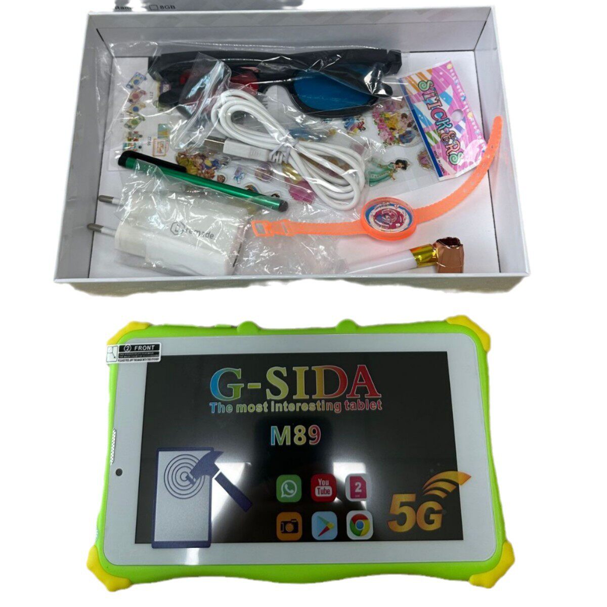 跨境专供7英寸全新儿童平板电脑学习娱乐通话SIM+Wifi格士达M89