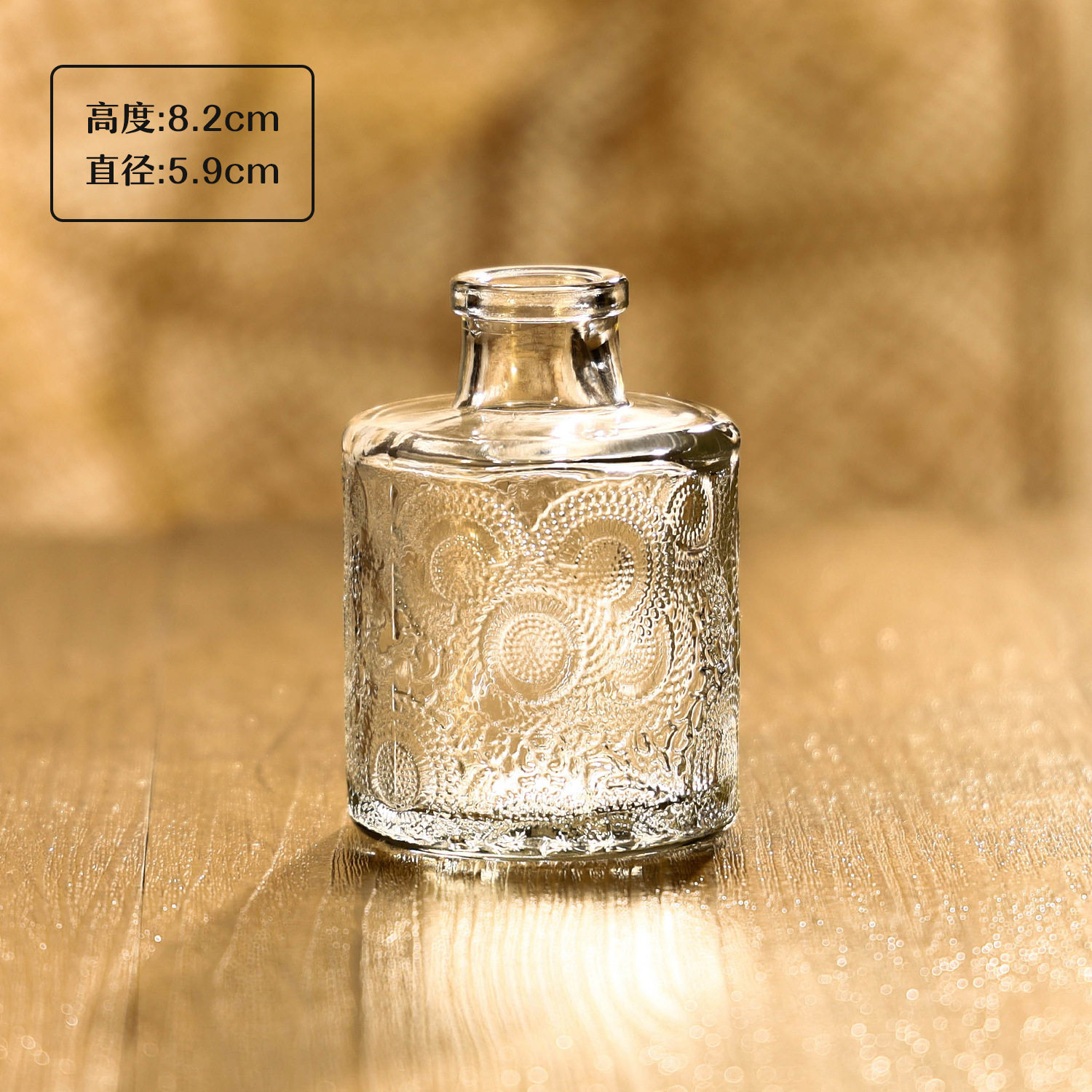 跨境热销复古玻璃花瓶插画高级感香薰瓶 透明ins风摆件小花瓶套装