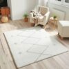 Nordic Style Carpet Living Room Modern Simple Coffee Table Carpet Moroccan Style Black and White Bedroom Bedside Carpet Bay Window Mat
