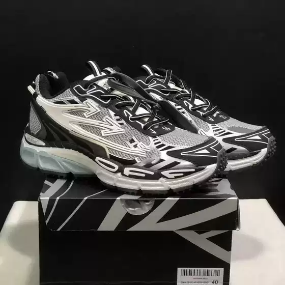 Foreign Trade Original Off Three-Arrow Retro Color-Block Dad Sneakers for Couples, Height-Increasing Casual Running Shoes, Thick-Soled Lightweight Sports Shoes