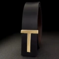 Gold buckle black