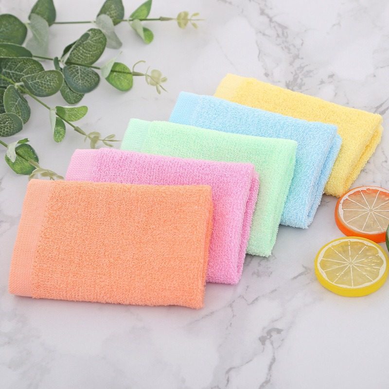 Hand towel bamboo fiber baby wash baby kindergarten children's small towel beauty towel absorbent face towel wholesale