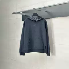 Foreign Trade Wholesale Double F Embroidered Lining Double F Pattern Men's Hooded Hoodie Sweatshirt Men Hoody