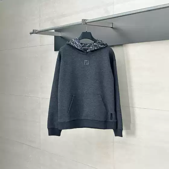Foreign Trade Wholesale Double F Embroidered Lining Double F Pattern Men's Hooded Hoodie Sweatshirt Men Hoody