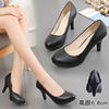 Comfortable Professional Shoes, Work Shoes, Formal Etiquette Interview Shoes, Women's Shoes, Small Leather Shoes, Single Shoes, Mid-Heel, Autumn Black Shoes, Spring