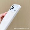 Jelly Magnetic Suction Suitable for Iphone17Promax Liquid Silicone Mobile Phone Case Apple 16 Pure Color Simple Anti-Fall Cover