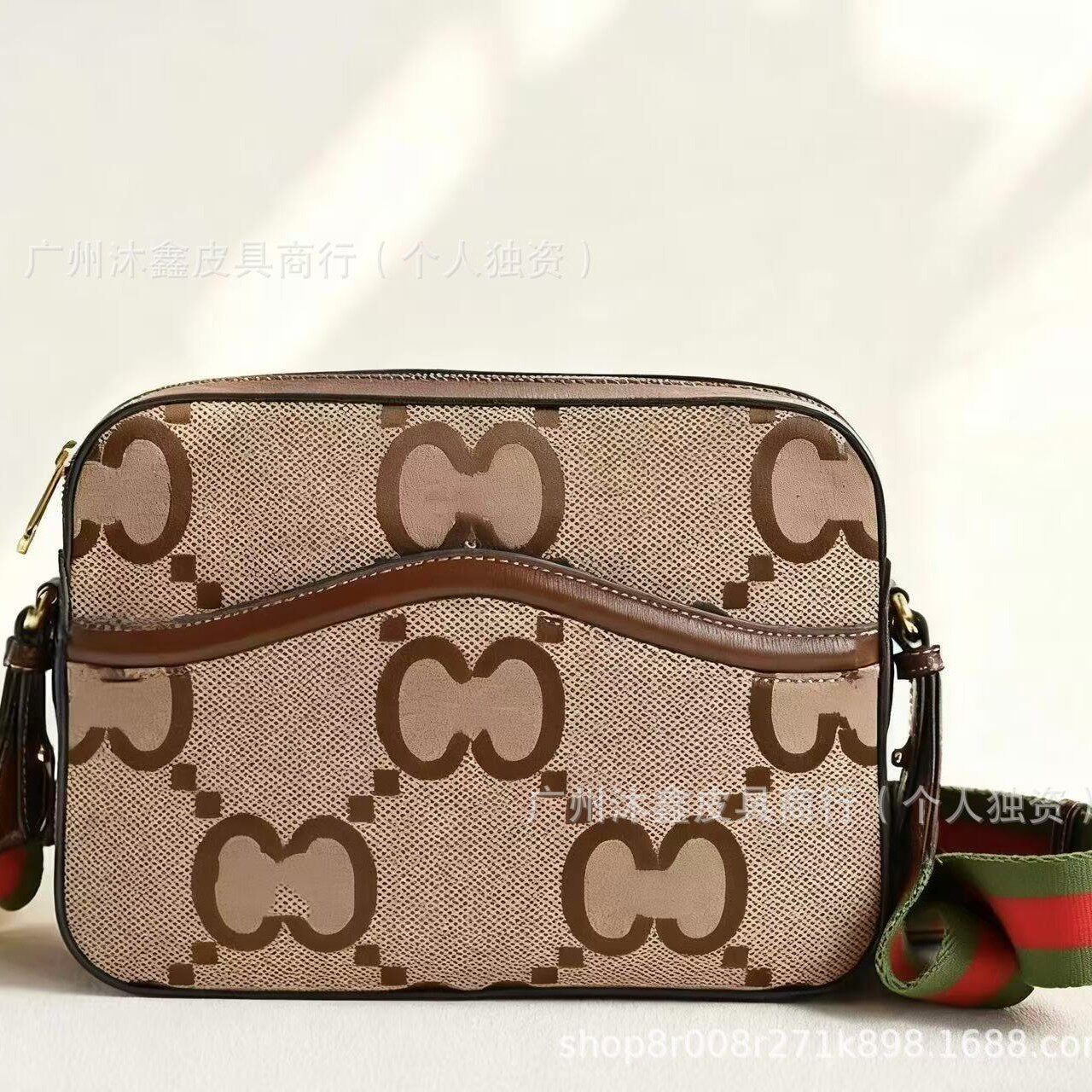 Трансграничная внешняя торговля Guangzhou classic old flower messenger bag GG Jumbo женская сумка-мессенджер camel на одно плечо с логотипом Изображение 1
