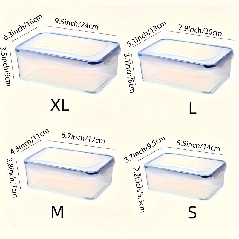 Cross-border Rectangular Refrigerator Fresh-keeping Box Microwave Heating Lunch Box Office worker Lunch Box with Lid Sealed Storage Box