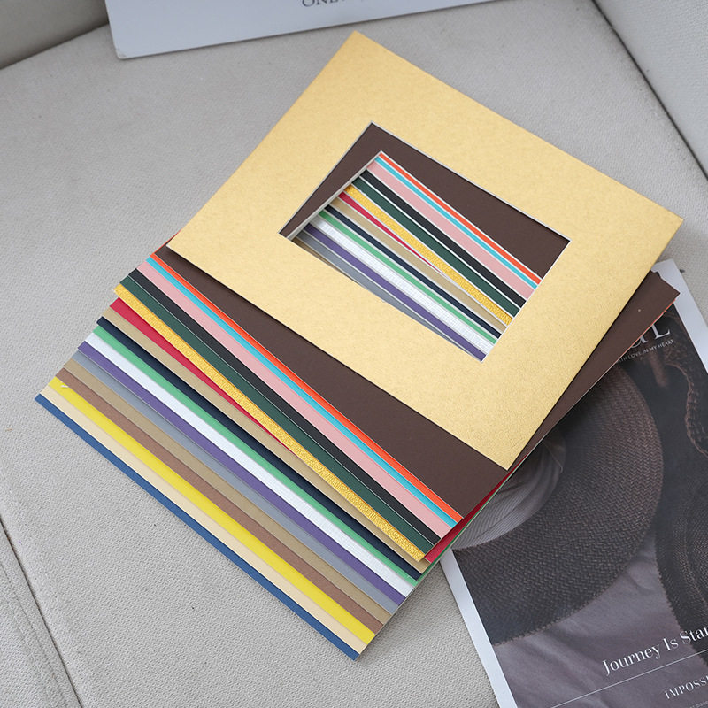 Photo frame color cardboard picture frame wall table simple mounted cardboard rectangle 6 inch 8 inch a4a3 factory wholesale