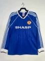 Manchester United 1988-91 Third Kit Blue Long Sleeve