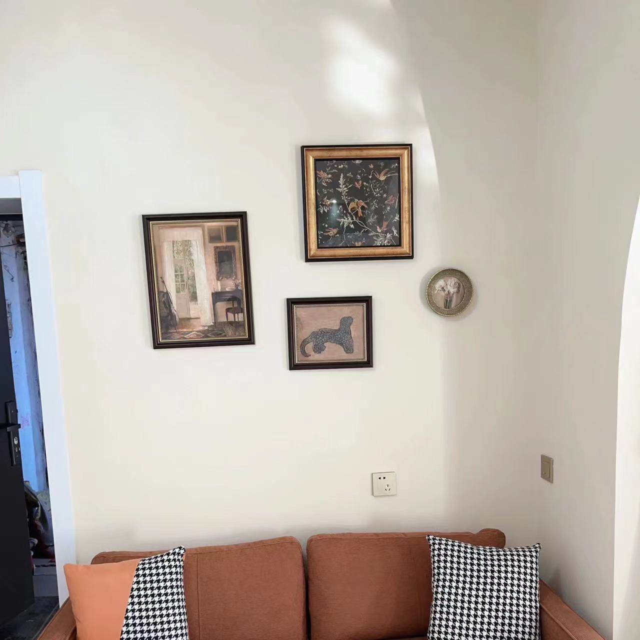 Watercolor Picture Frame European Style Picture Frame with Glass Back Panel Puzzle Poster Frame Gouache Sketch Frame Art Mounted Vintage Frame