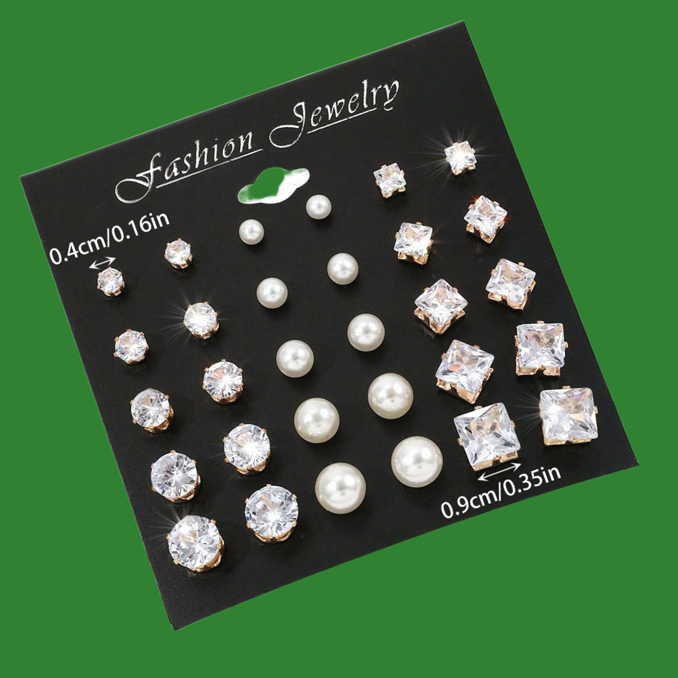 retro temperament geometric six-claw heart-shaped crystal zircon