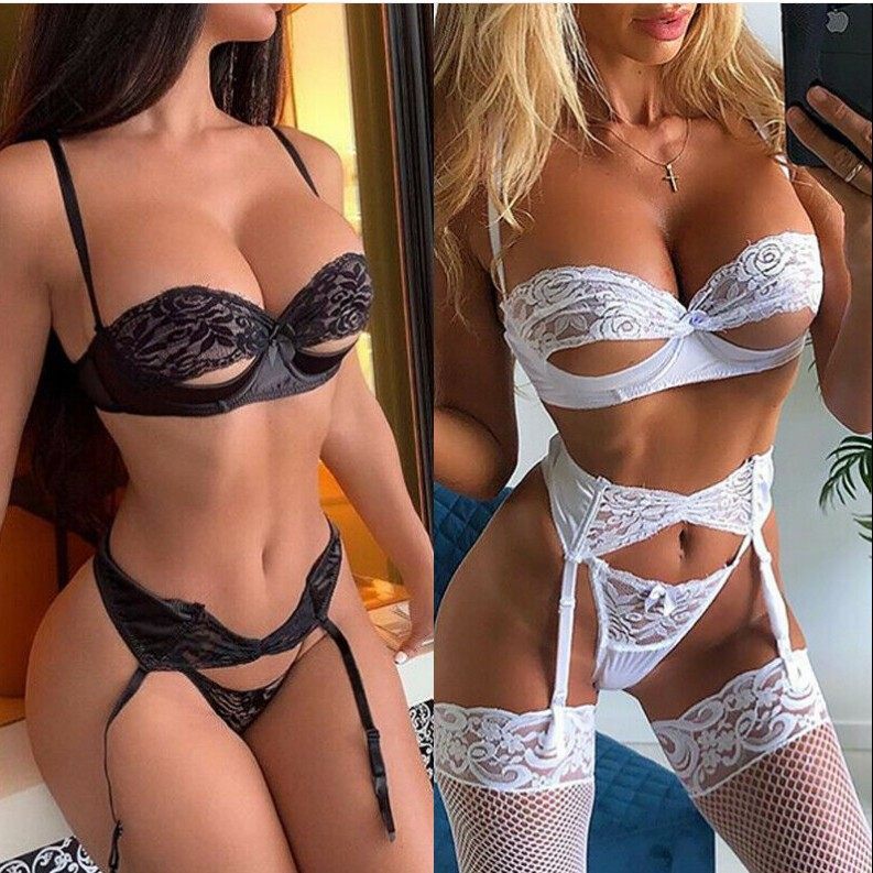 Cross Border AliExpress Sexy Lingerie Pajamas-Ladies Panties Bra Lace Split Bikini Set