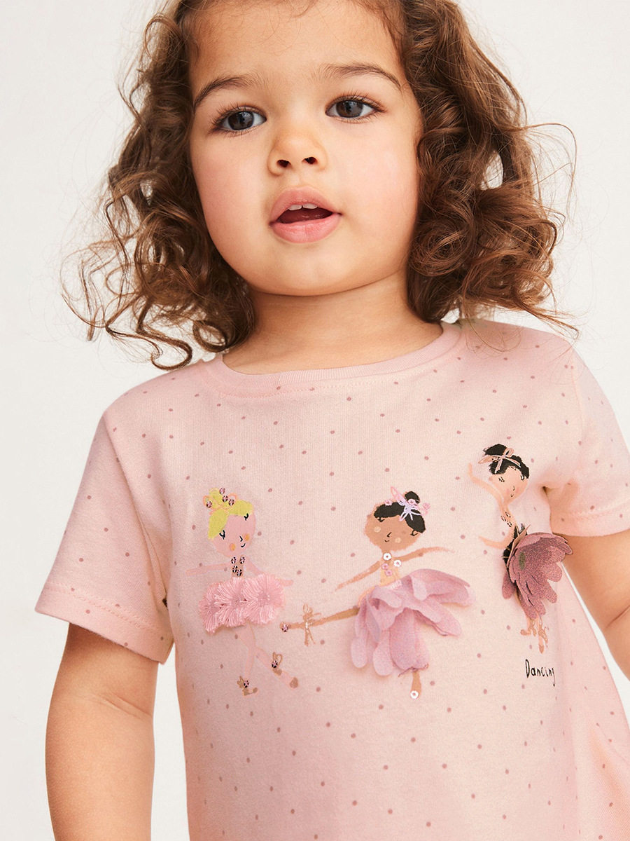 Summer Short-sleeve Girls' Set, Homewear Kids' Outfit, Cute Baby Girls' 2-piece Set