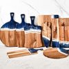 Acacia Wood Cutting Board, Wave Resin Cookware, Whole Wood Steak, Fruit, Bread Chopping Board, Kitchen Supplies