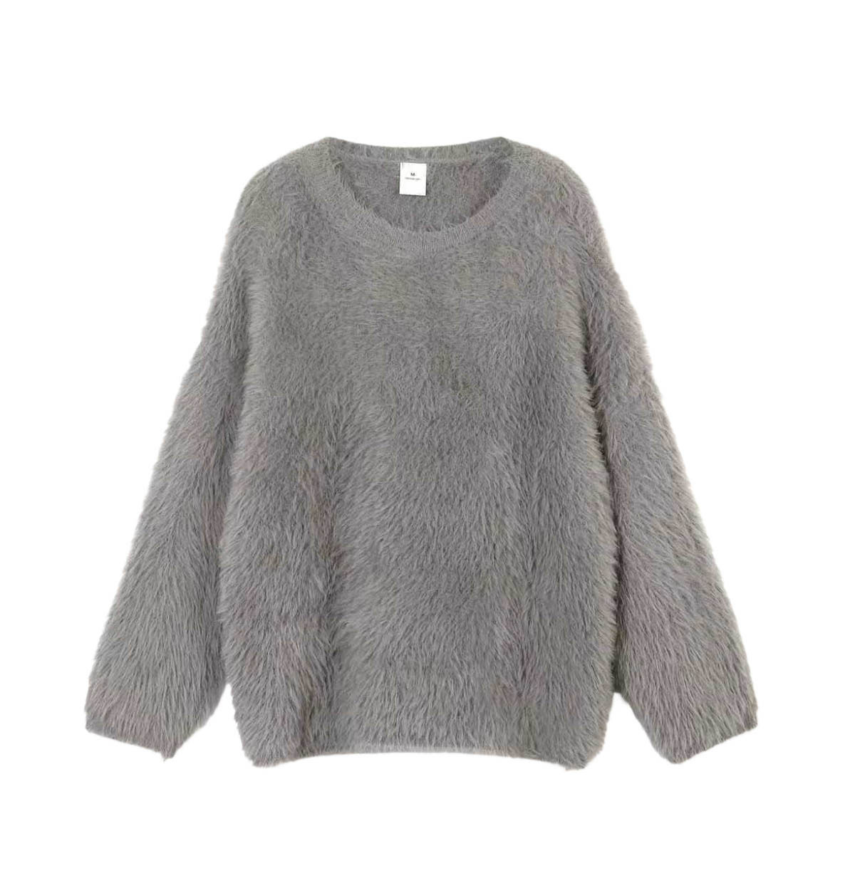 Womens Soft Knit Sweater Solid Color Round Neck Faux Mink Fabric Casual Everyday Wear Wholesale Available