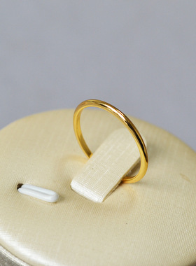 时尚简约食指戒指铜镀金冷淡风女