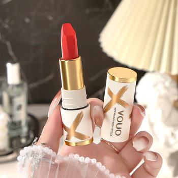 Vouo Non-Stick Cup Lipstick Soft Mist Waterproof Silky Long-Lasting Non-Drying Matte Velvet Lipstick Non-Stick Cup Does Not Fade