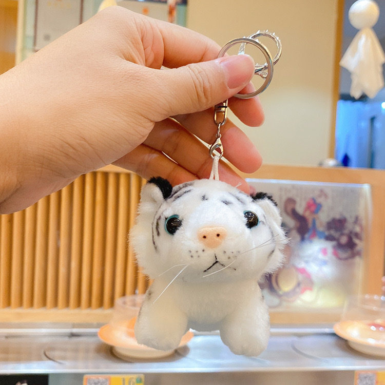 Cute Artificial Little Tiger Plush Pendant Zodiac Tiger Doll Tiger Doll Plush Keychain Women's Backpack Pendant