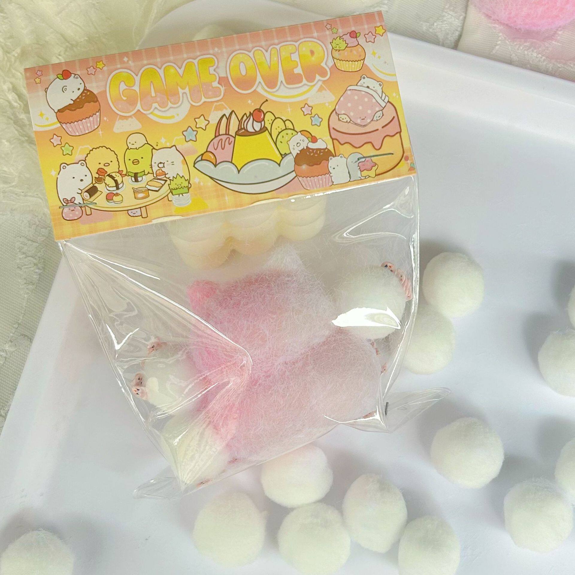 ぬいぐるみ【グラデーションホワイトパウダー】