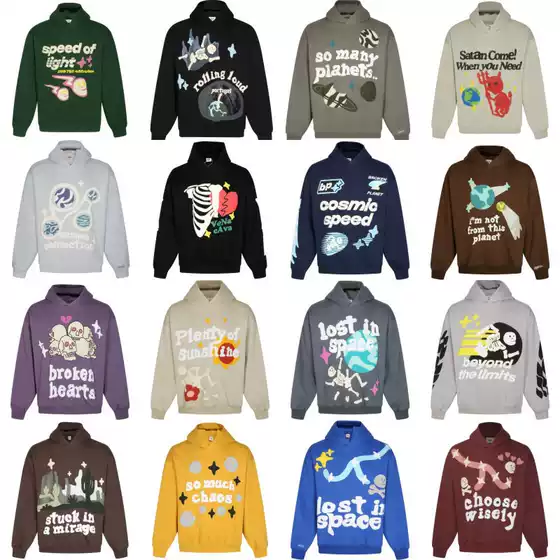 American fashion brand BROKEN PLANET MARKET BPM fleece-lined sweater men's autumn and winter couple hoodie women
