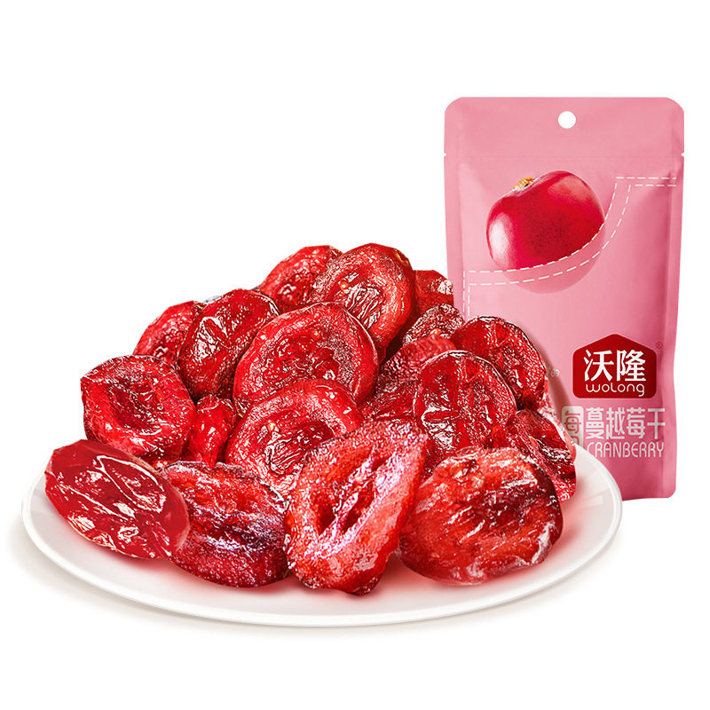 [Wolong Dried Cranberries 80g] Baking Ingredients, Dried Fruits, Office Snacks, Fruity Flavor, Fresh-Keeping Packaging