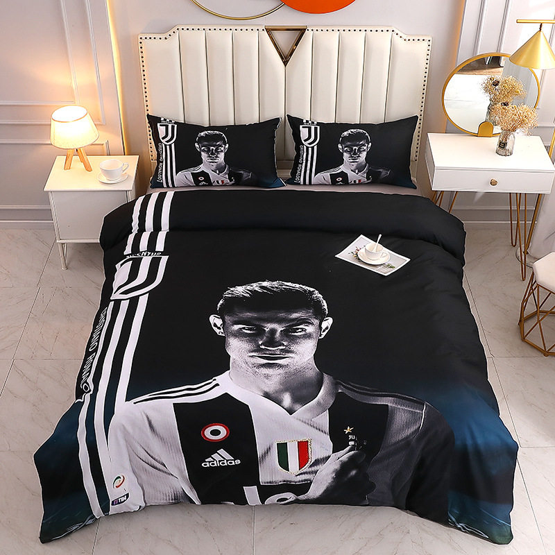 3D printing cross-border foreign trade four-piece sanding bedding sheets quilt cover AliExpress spot bed four-piece set