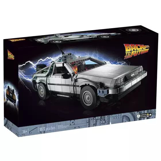 Cross-Border Compatible Lego 10300 Back to the Future Time Machine Delorean Sports Car Building Block Toy