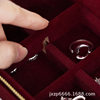 Ingenious Premium Red Three-Gold Jewelry Box Jewelry Storage Box Travel Jewelry Storage Box Velvet Velvet First Jewelry Box