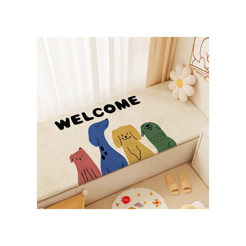 Cartoon Four Seasons universal bay window mat tatami full-laid cool-proof mat stain-resistant easy-to-care cashmere window mat
