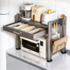 Kitchen Microwave Shelf with Drawers, Multi-Functional Countertop Storage Rack, Spice Storage Rack, 2026 New Model
