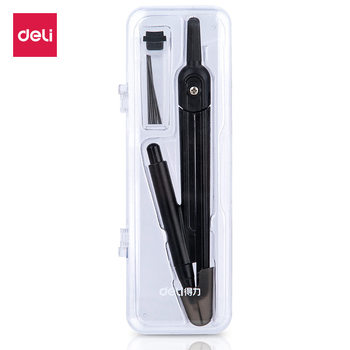 Deli 72152 Compass Metal Compass Student Exam Study Drawing Circle Tool Automatic Pencil Compass