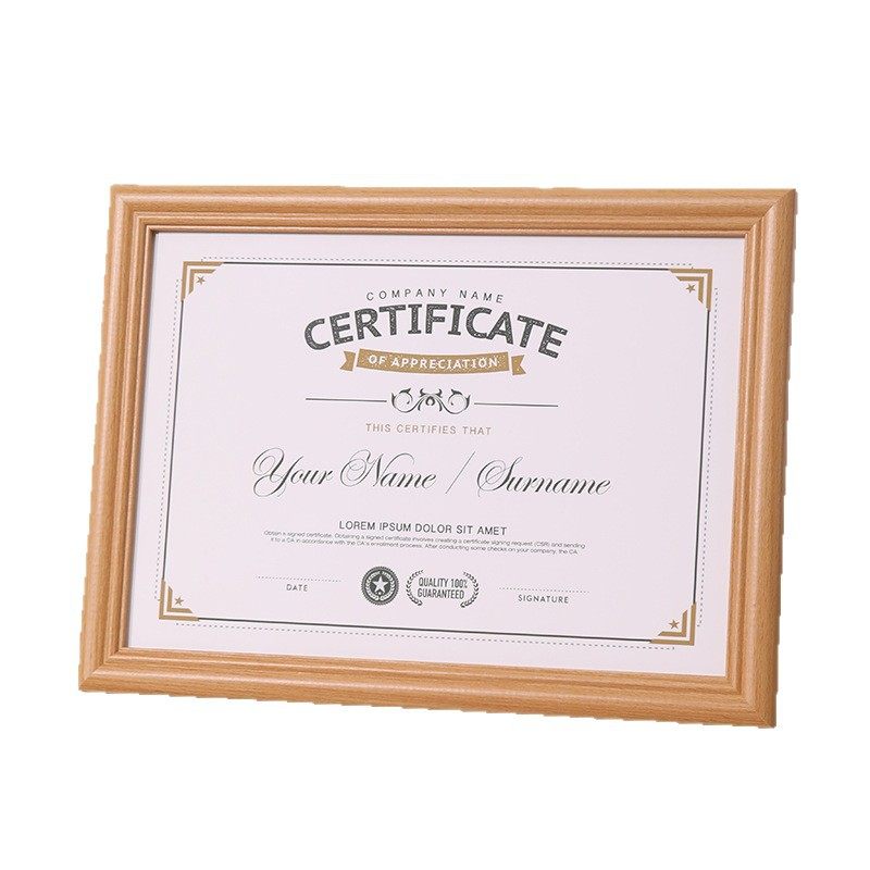 Business License Certificate Photo Frame A4 Frame Tax Registration Document Frame A3 Certificate Authorization Letter Outer Frame Photo Frame Wooden