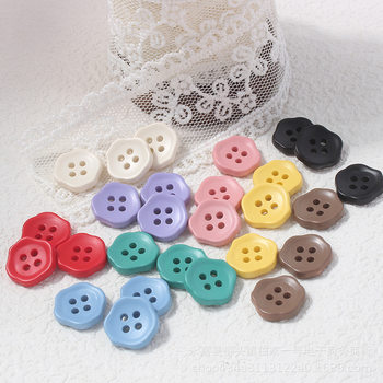 in stock Shaped Plastic Button Colorful Plastic Button Women's Clothing Children's Clothing All-match Decorative Button