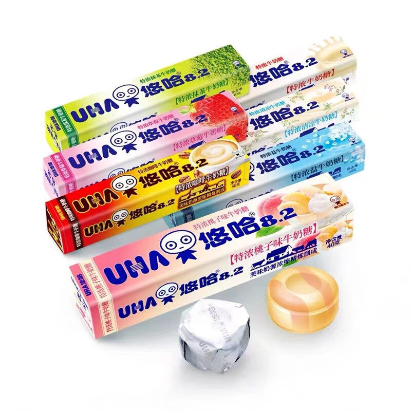 Uha Uha Rich Milk Candy 40g Strawberry Matcha Refreshing Flavor Bars Casual Candy Snack Batch