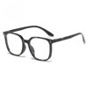 Korean Style Plain Anti-Blue Light Unisex Versatile Non-Prescription Glasses Wholesale, Can Be Fitted with Prescription Lenses, Tortoiseshell Plain Glasses Frame