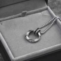 Diamond mobius necklace (ball chain 60cm)