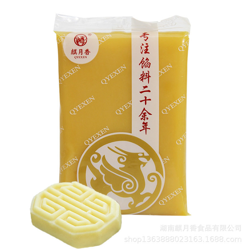 Qiyuemang mung bean paste stuffing without peeling mung bean stuffing chilled mung bean cake raw materials low sugar semi-finished commercial