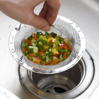 304 floor drain filter net vegetable basin stainless steel handle drain net pool hair sewer anti-blocking deodorant floor drain