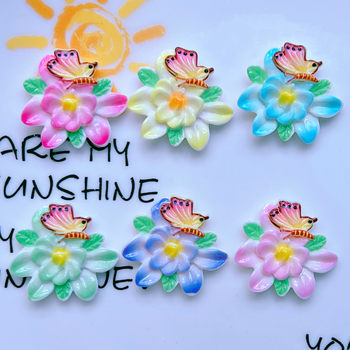 Simulated Bee Insect Flower Peony Flower Stamen Hairpin Hair Rope Grabber Cream Glue DIY Patch Resin Accessories