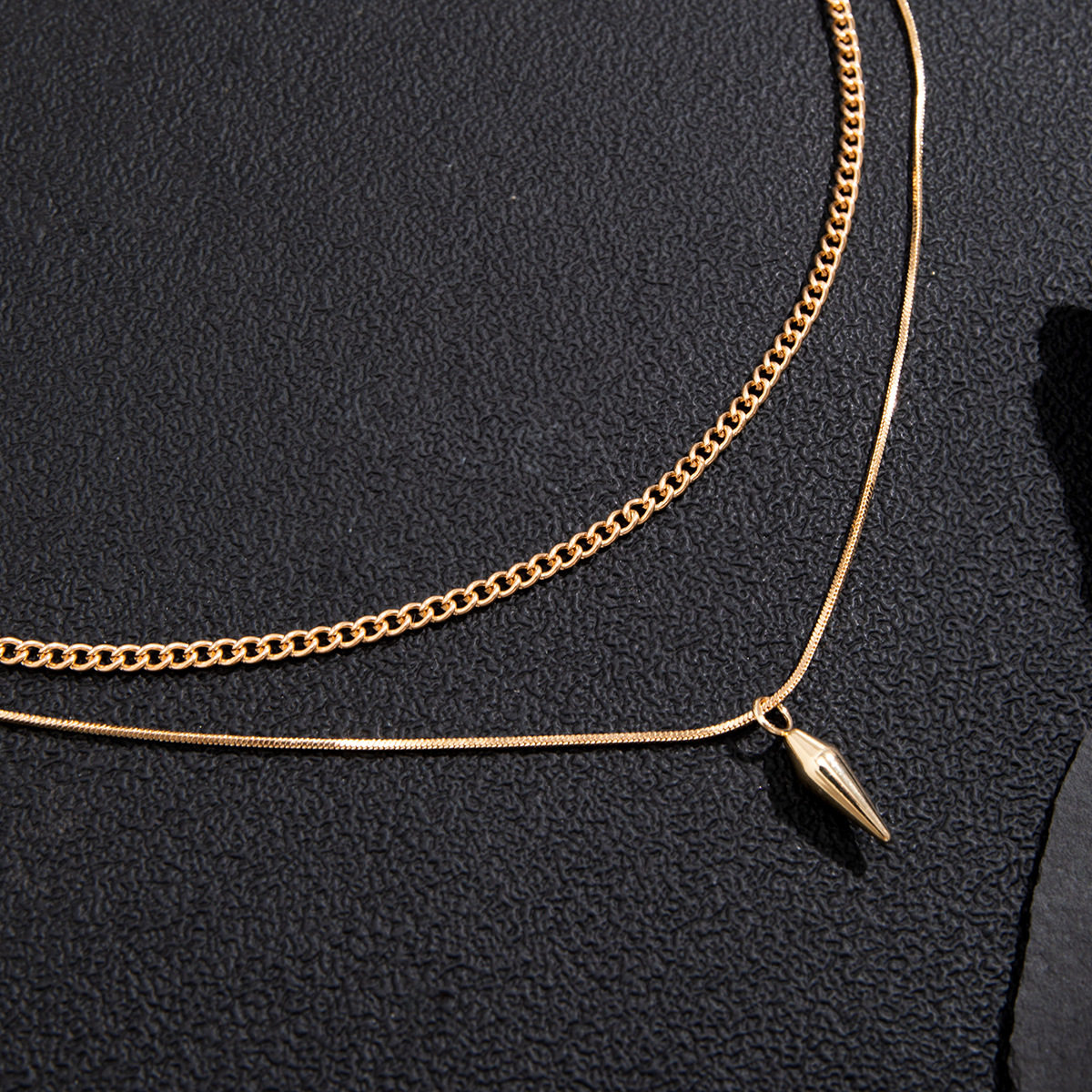 European and American Niche Rivet Necklace Jewelry Men's Trendy Hip-Hop Stylish Long Sweater Chain Cross-Border Men's Clavicle Chain Accessories